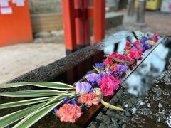 坂道を下り、麓の『石浦神社』へ。
花手水も綺麗です。
とても賑わっていました。