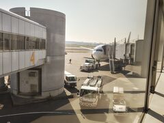羽田空港第１ターミナル５Ａ搭乗待合室からのＪＡＬ９３３便＜７６７ｰ300＞の機体です。
