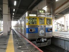 2023.10.07　藤崎宮前
手ごろなバスがなかったため、藤崎宮まで歩く。次の電車は…おっ、引退間際の６２１１Ａー６２１８Ａ号車じゃないか。