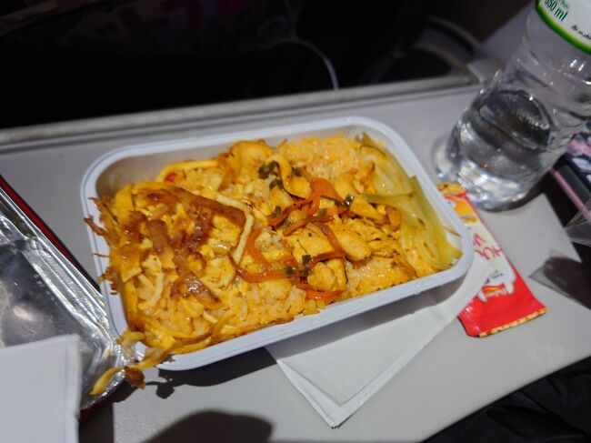 機内食は、出発前にネットで注文決済。