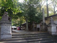 調神社（つきじんじゃ）　鳥居が無く、ウサギさんが居ます。