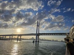 橋の下大好きな私ですが、今回船内でコンサートを開かれるチェリストの方に写真をご一緒にとお願いしたりしていて、そちらの方で気もそぞろだったため、橋の下の写真は撮り損じました。