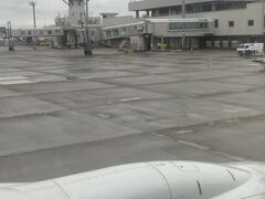旭川空港に無事着陸。
天気が良くないですね。