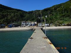 能古島キャンプ村にあった桟橋からの景色