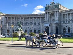 スイス宮などは月曜日でお休みなので　王宮の外観だけです。
ここも馬車が似合いますね。