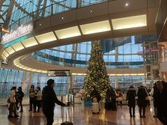 羽田空港。
1週間後がクリスマスの為、ターミナル内にクリスマスツリーがありました。
