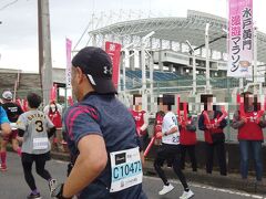 ＜ケーズデンキスタジアム＞

スタジアムが見えました。
沿道の応援で元気をいただきました！！