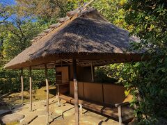 【桂離宮】
https://sankan.kunaicho.go.jp/guide/katsura.html

写真は，外腰掛（そとこしかけ）。バリ島の風景を彷彿とさせます。外腰掛は，松琴亭（しょうきんてい）のお待合として使われた間口三間の茅葺寄棟造（かやぶき よせむねづくり）です。

外腰掛の前には，薩摩の島津家から献上されたというソテツが植えられており，南国的な佇まいを見せています。

桂離宮につきましては，下記の旅行記も併せてご覧ください。写真の差替え・追加・削除を行いました。
『紅葉の「桂離宮」参観と京都・スイーツの老舗めぐり (中村軒, 村上開新堂, フランソア喫茶室)』
https://4travel.jp/travelogue/11790689