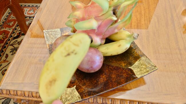 お部屋ではウエルカムフルーツ