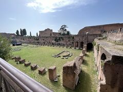 ローマ七丘の1つ、パラティーノの丘へ。
ローマの七丘は時代によって変わりますが、この丘はどの時代にも入っています。
ローマ建国伝説で紀元前753年にローマはこの丘で建国されたとされている由緒正しい丘なのです。

コロッセオ、パラティーノの丘、フォロ･ロマーノの入場チケットは共通券となっています。