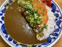 その前に昼食
ロースカツネギカレー