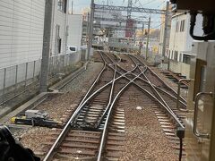 三田駅に入るところの分岐器。
JR福知山線に乗り換え、