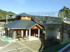 甲浦駅の坂を登ります