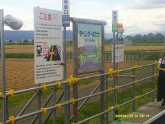 観光シーズンのみの臨時駅、ラベンダー畑駅ですね。