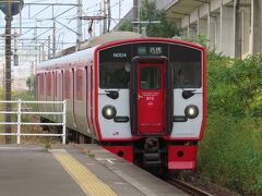 「宇土(うと)駅」で下車。２分待ちでこれにスイッチ。09:02発の八代行です。