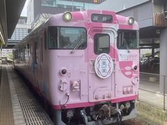 津山線の快速ことぶきに乗り換え。
ホームにいったら変わったのあったのでこれかと思ったらこれは別のイベント列車だった。
残念。