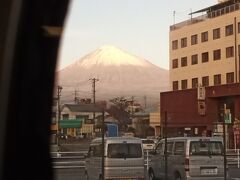 富士宮駅から見える富士山。