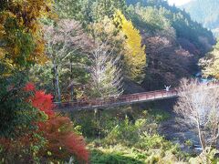 秋川渓谷の有名な橋が見える展望台に来ました。
