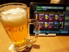 夕飯は「銀座ライオン 羽田空港店」
ビール中ジョッキ803円 （税込）
