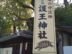 京都御所見学を終えて、ホテルに向かう途中、イノシシの神社を、見つけました。
