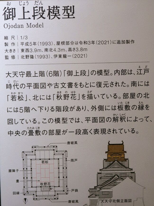 熊本11 熊本城d 天守閣 歴史概観 ☆御上段模型・城下模型・鯱瓦