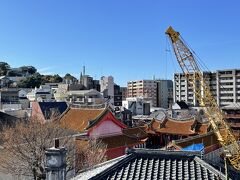 孔子廟の屋根が目立つ