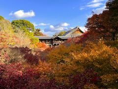 ５＜東福寺　通天橋＞
　紅葉の海に浮かぶ「通天橋」。ベタではありますが、やはり「絶景」ですね。
　※画面をクリックして「ワイド画面」でごらんください。