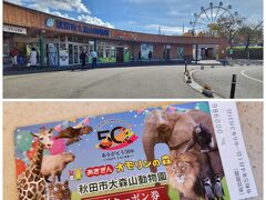 12:38
大森山動物園

定刻より少し遅れて到着
道も少し混んでたし、乗降客が多かったので仕方ないね
許容範囲内です(o´・ω-)b

バス利用者は、降りる際に運転手さんに「割引券下さい」と申し出ると、割引券もらえます。
声かけないで降りた方は貰ってなかった(年パス保持者かもしれないけれど）ので、欲しい方は声かけるの忘れずに。
秋田駅からバスは片道510円かかるのでもらえると嬉しいかも。