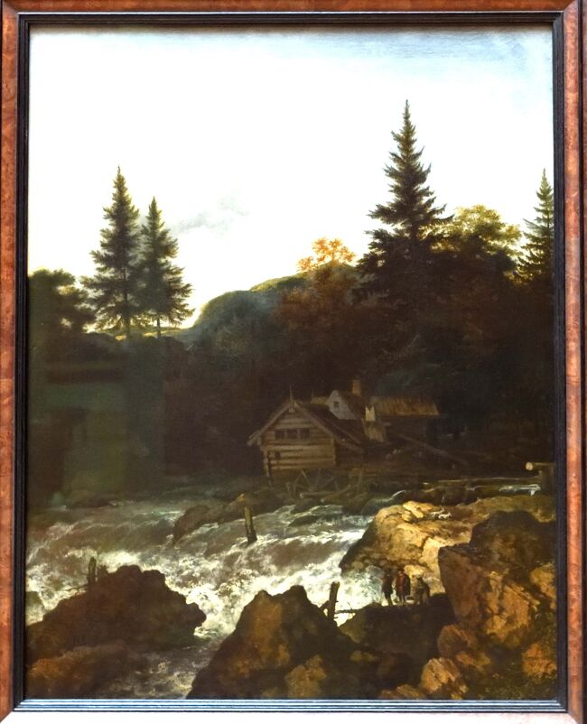 油絵　昔のドイツ・ミュンヘン風景 油絵昔のドイツ・ミュンヘン風景