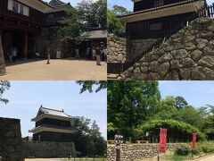 真田神社でお参りを済ませてから、公園内を散策しました。

上田城の建築物は1874（明治7）年の廃藩置県による廃城で、『西櫓』（左下）を除いて移築または破棄されました。

戦後の1949（昭和24）年に別の場所に移築されていた『南櫓』（左上）と『北櫓』（右上）を元の場所に再移築し、その後1994年に東虎口櫓門を復元・再建しました。

3棟の櫓は長野県の重要文化財『県宝』に指定されています。