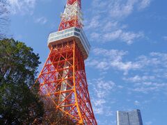 東京タワーの横も通ります。