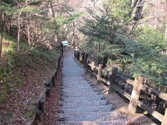 駐車場から、回顧の滝観瀑台や回顧の吊橋に向かう渓谷歩道が歩きやすく整備されています。