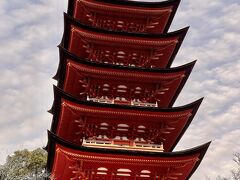 五重塔　　応永14年（1407）創建
鋭角にカットされた檜皮葺のしなりがカッコいい。

これでカミさんの日本三景はコンプリート。次は三名園か？