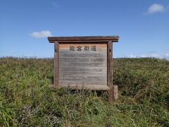 海寄りの道へ出ました。
龍宮街道らしいです。