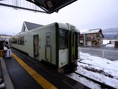 戸狩野沢温泉駅到着です。