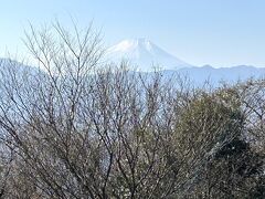 城山は人も多く、茶屋の周りは11時過ぎで席がかなり埋まっていました。

城山からの富士山。

雲一つ無し！今年一番の眺めでした。