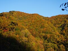 紅葉具合のサンプル、大山滝へのアプローチ。