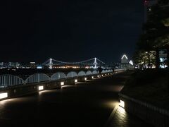 19：00、無事に竹芝桟橋に到着しました。実はここから見るレインボーブリッジが一番綺麗かも？