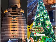 新光三越の前にはポケモンの大きなクリスマスツリーが。そう、今日はクリスマスイブだったのです。