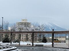 盛岡駅から路線バス　岩手山は裾野だけ
初めの２泊はスキー友達Ｋさんの部屋なので30分で食料調達