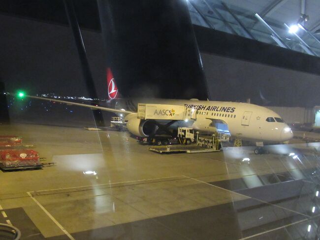 搭乗するターキッシュエアラインズの機体。ボーイング787－9で、Economy Class の客室では、幅44 cmの座席が 3-3-3 で配置され座席間は78cmだそう。