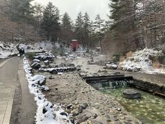 雪が積もってきた西の河原公園を散策。雪景色も素敵です。