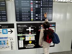 乗るのはどの飛行機かな？
どこで搭乗手続きしているのかな？

旅育中。