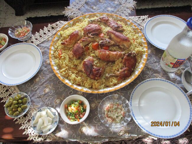 料理の写真です。<br />マクルーバという料理で、本当に美味しかったです。