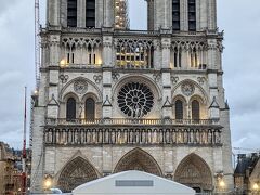 ノートルダム大聖堂 (Espace Notre Dame - Éternelle Notre-Dame) も行ってみた。

あんな火事で焼けてしまったのに、外枠は残っていたのね。

今絶賛修復中で中には入れないけど、正面に階段状の見学席が出来てて、登ってそこそこの全景は見れるようになってる。

どこまで修復できるんでしょうね。
