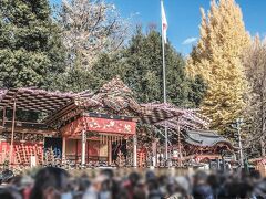 秩父神社では屋台芝居の準備が進む。昨日とは比べ物にならない人の数。身動き取れず観覧を断念。