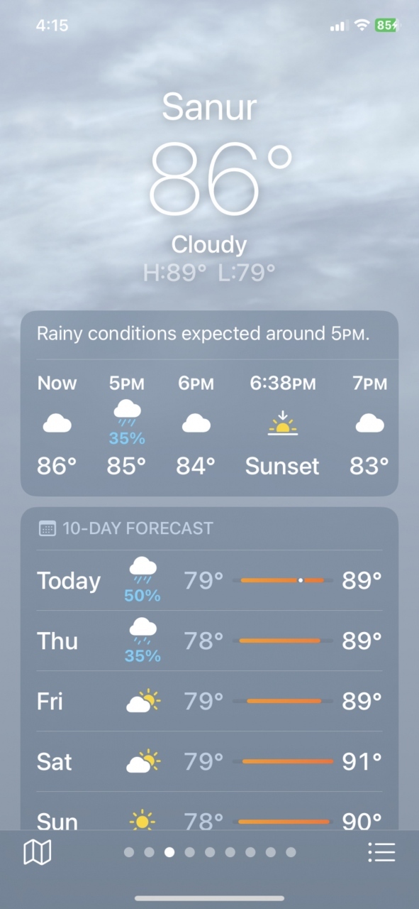 ちょうど良い感じの気温、雨も夜半から降る、、でも　雨の量は　少ないと思う