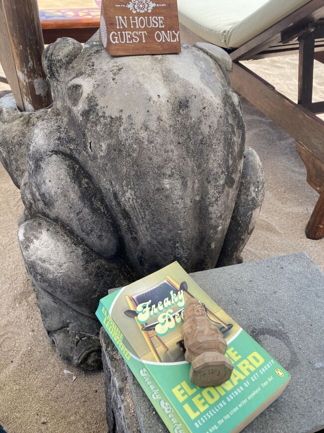 エルモア・レオナードとトラヴェル阿弥陀ちゃん<br />かんかん照りじゃないのでビーチでのんびりできる<br /><br />続きまする<br />