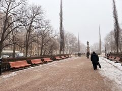 エスプラナディ公園。雪は殆ど積もっていない。