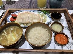 小皿の醤油やジンジャーやチリソースを、お好みでつけて食べる。
チキンが大きくて全部は食べれなかったけど、とても柔らかくて美味しかった。
